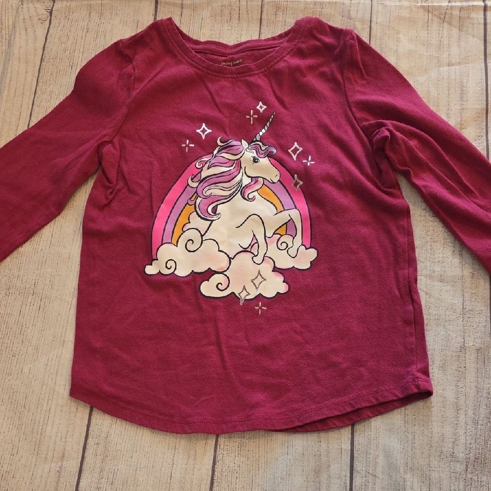 Jumping Beans Unicorn Long Sleeve Shirt - Berry